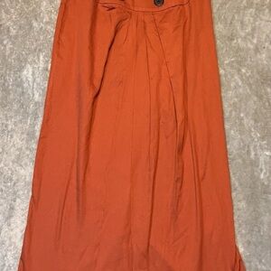 Anthropologie Atsu Woman's A-Line Knee Length  Skirt Burnt Orange XS Autumn READ